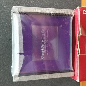 *New* Crate and Barrel Photo Coasters set of four